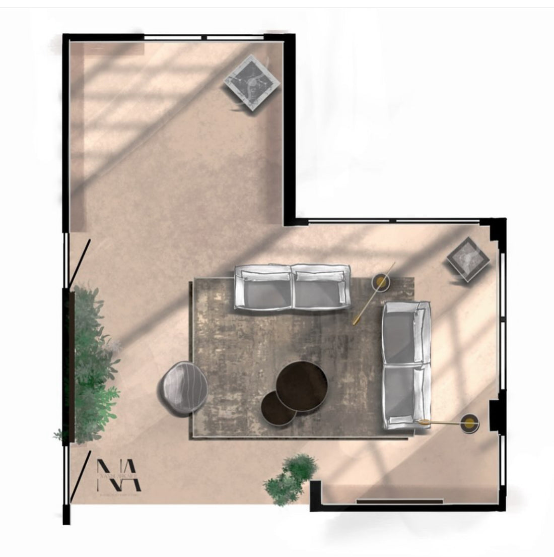 Woonkamer ontwerp